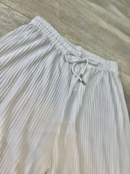 White Pleated Trousers